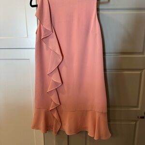 Elegant Pink Ruffle Dress